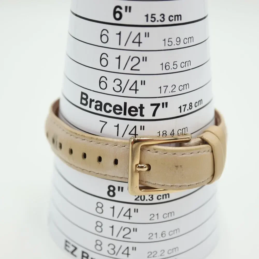 DKNY Womens Gold and Silver Tone Watch 36mm Leather Strap with New Battery